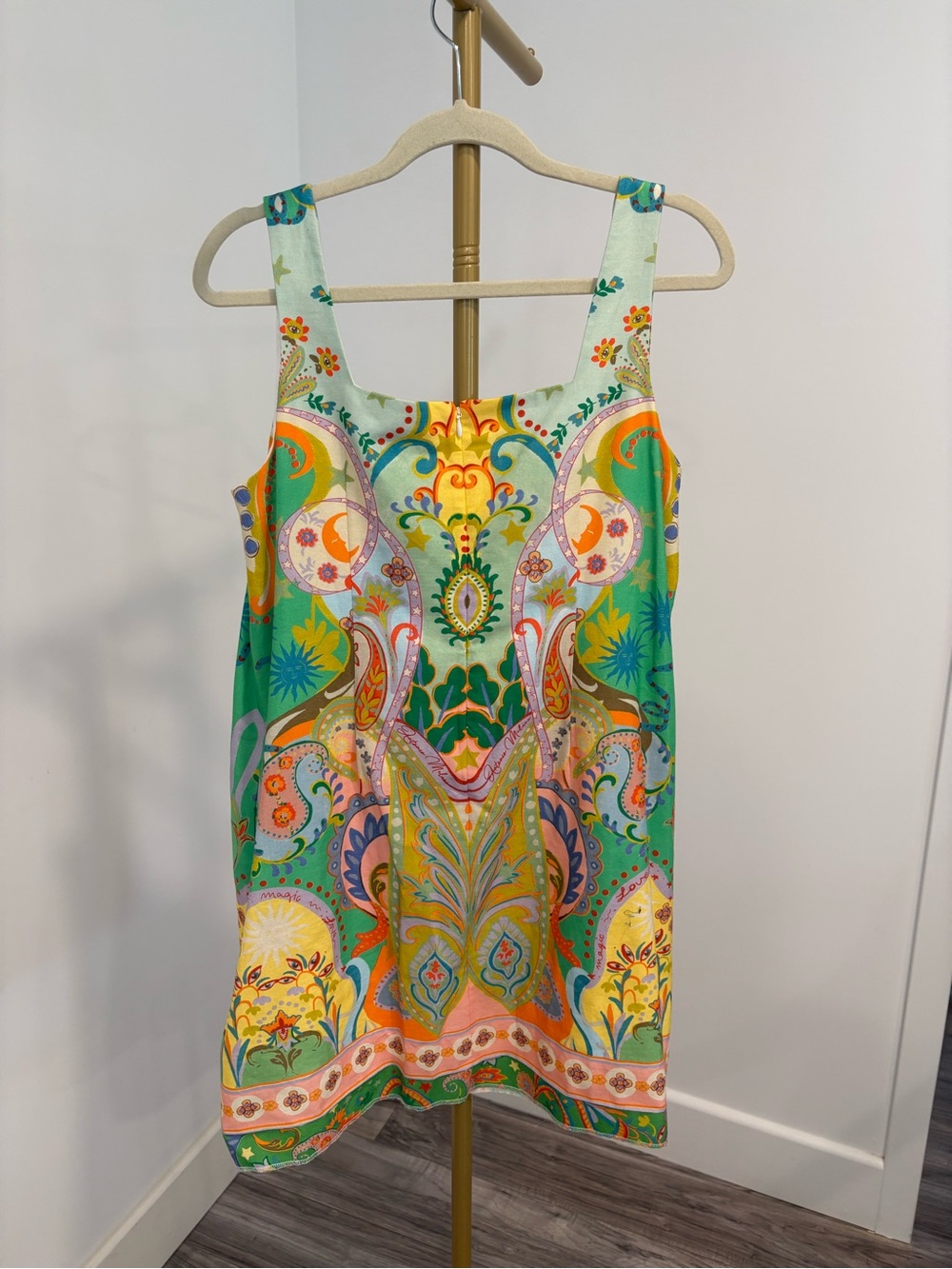 ANTONIO MELANI Multicolor Paisley Mini Dress - Green, Yellow, Orange